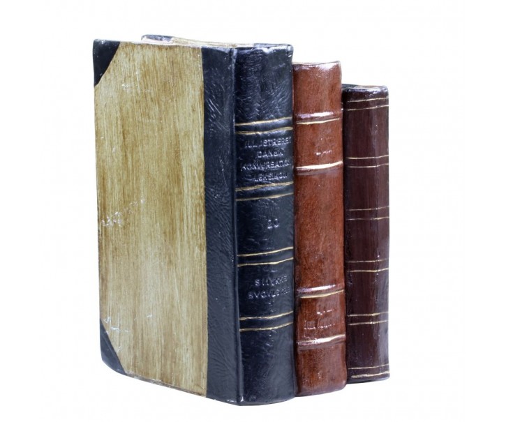 Hnědá antik dekorace knihy Old French Books - 14*12*20cm
