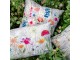 Béžový vyšívaný polštář rozkvetlá louka Flowers Poppy - 45*45*15cm