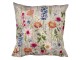 Béžový polštář rozkvetlá louka Flowers Poppy s výšivkou - 60*60*15cm