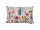 Béžový polštář rozkvetlá louka Flowers Poppy s výšivkou - 40*60*15cm