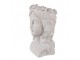 Šedý antik cementový květináč dívka s věněčkem - 20*17*30 cm