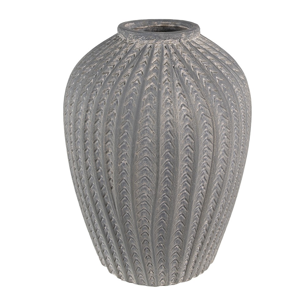 Šedá cementová dekorativní váza L - Ø 21*28 cm