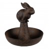 Hnědá kovová dekorativní miska králík - Ø 12*13 cm Barva: hnědá antikMateriál: kovHmotnost: 0,226 kg