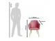 Růžová jídelní židle se zlatými nohami Gilda - 58*56*83 cm