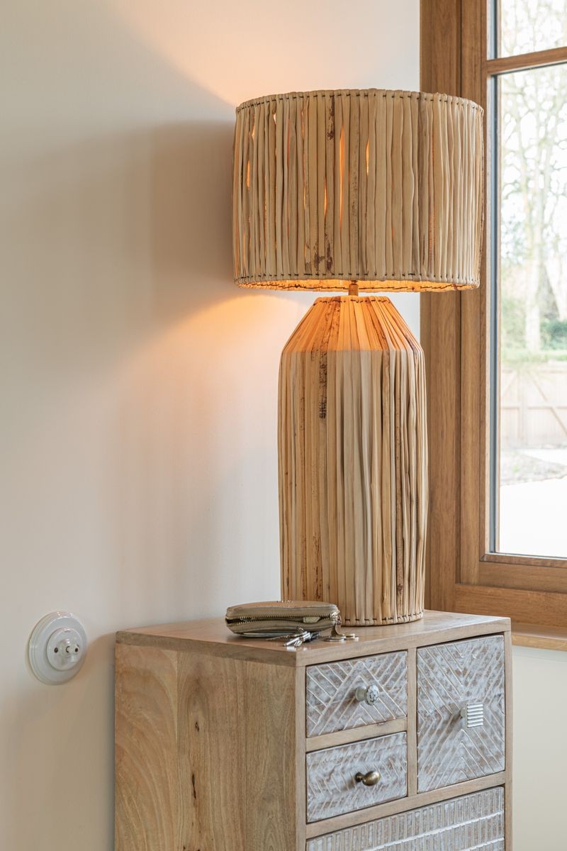 Stolní přírodní lampa z banánových listů Hanna Bannas - Ø 35*87 cm/ E27/ 40W