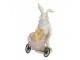 Dekorace králík s vozíkem a kuřátky - 11*6*15 cm