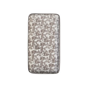 Mocca porcelánový tácek s ornamenty Arés Mocca - 20*11*2cm