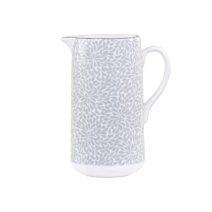 Šedý porcelánový džbán s ornamenty Arés Grey - 15*9*20cm / 1100ml