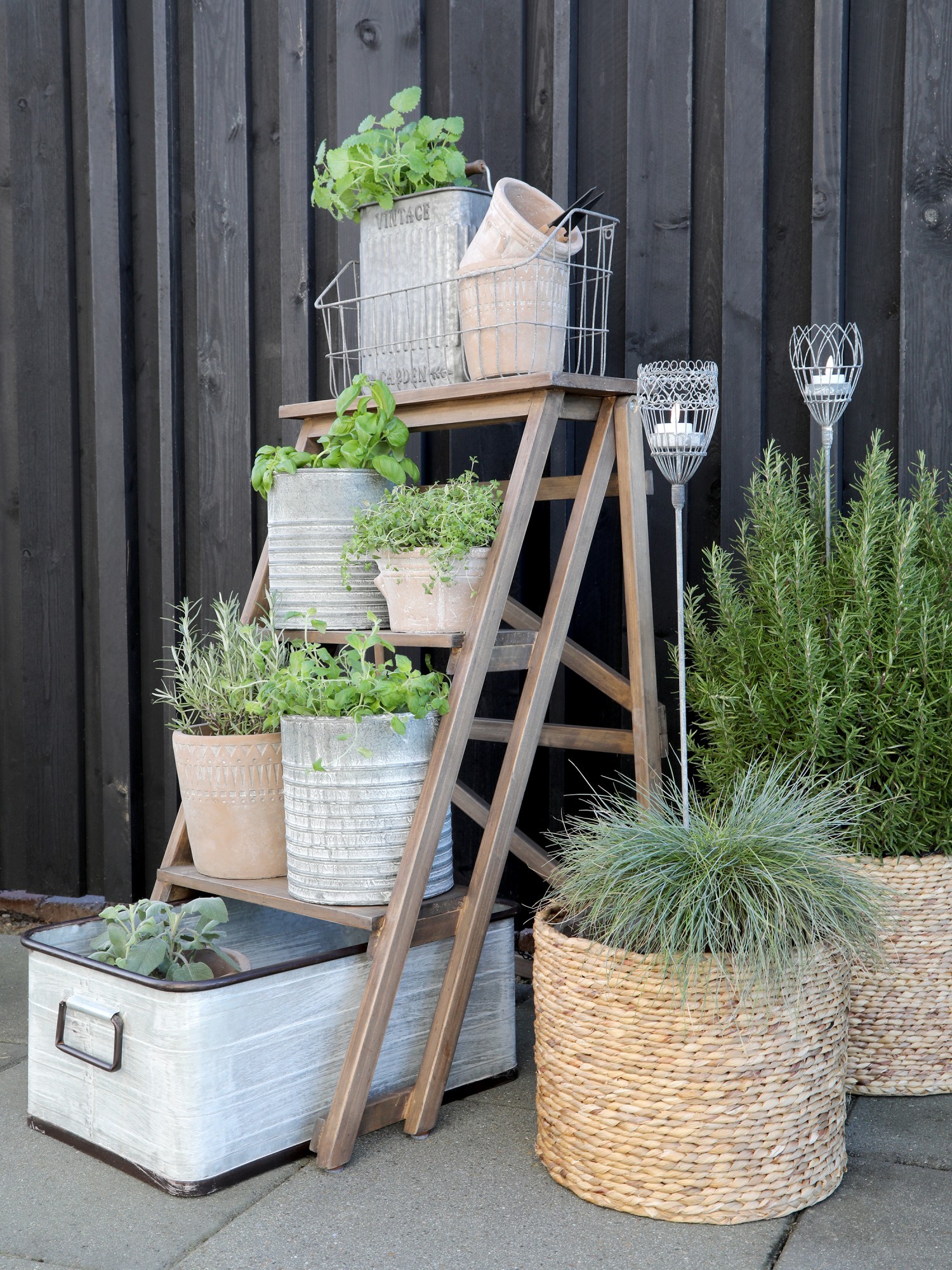 3ks přírodní pletený květináč z vodního hyacintu Hyacinth - Ø 42*38cm