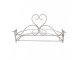 Šedý antik kovový baldachýn nad postel se srdíčkem a ptáčky Heart - 66*46*36 cm