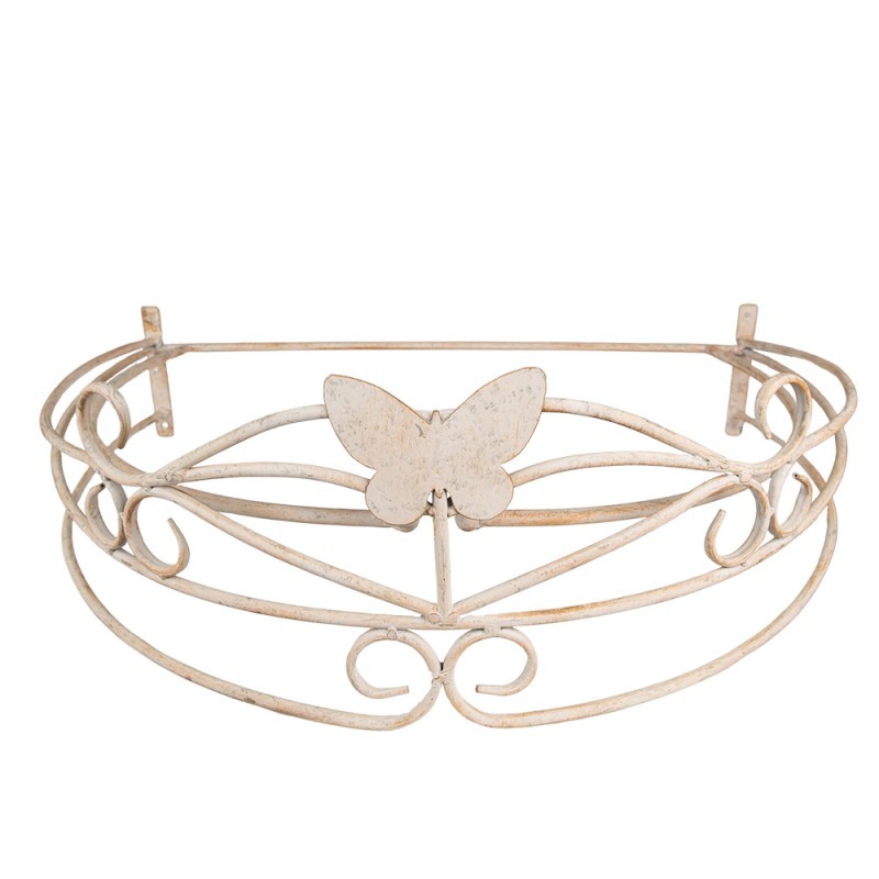 Béžový antik baldachýn s motýlkem Butterfly - 66*46*23 cm 