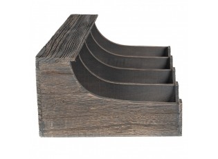 Šedý antik dřevěný příborník Gina - 41*28*17 cm