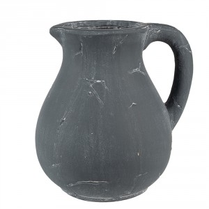 Tmavě šedý dekorativní džbán Édith L - 22*18*23 cm