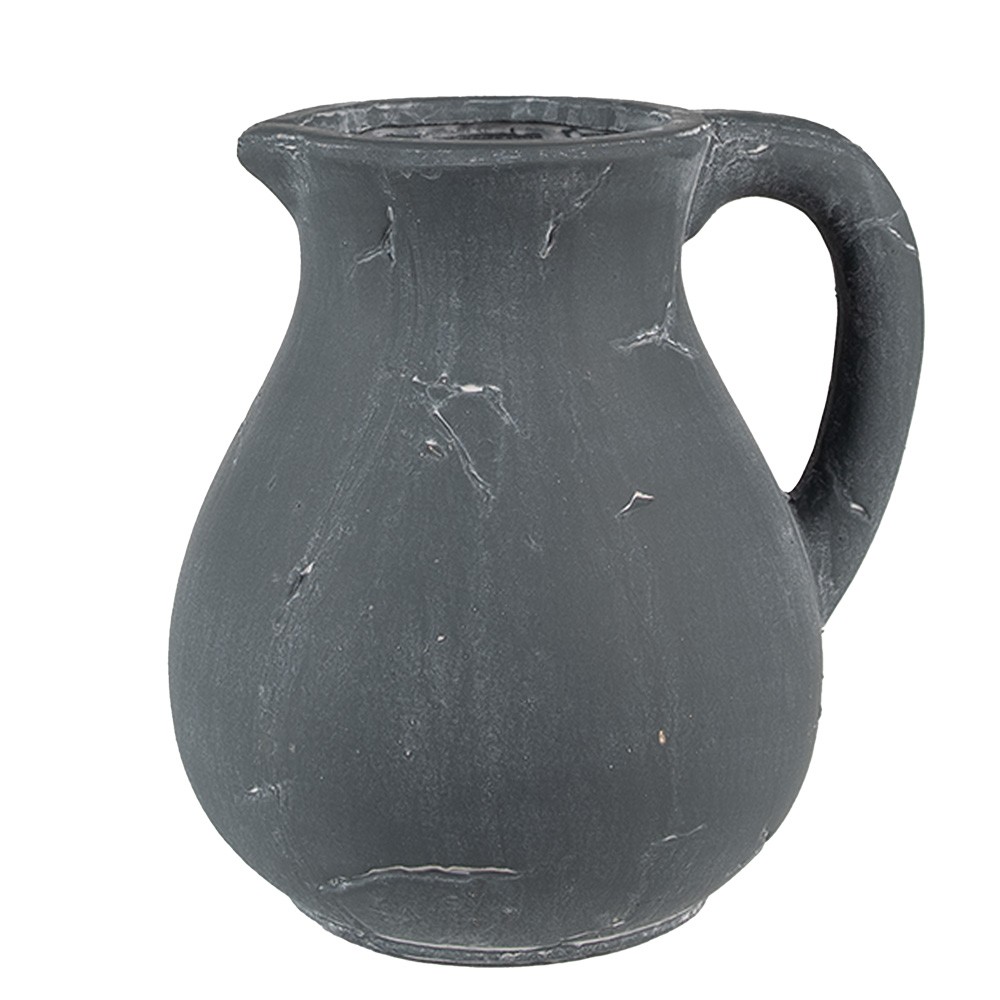 Tmavě šedý dekorativní džbán Édith L - 22*18*23 cm