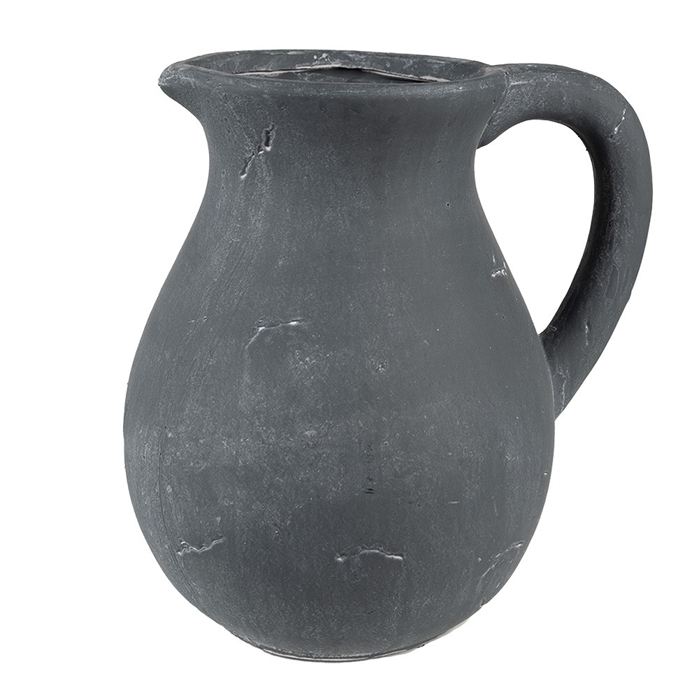 Tmavě šedý dekorativní džbán Édith M - 17*15*11 cm 6TE0483M