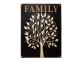 Černá antik nástěnná kovová cedule Family - 25*1*33 cm
