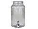Skleněná nádoba na nápoje s kohoutkem a víkem Diamond Glass - Ø14*20*25 cm / 3,5L