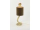 Zlatá antik stolní lampa kobra s karamelovým stínidlem Cobra - 20*19*58cm / E27
