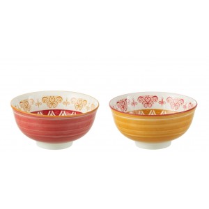 Set 2ks barevná porcelánová miska Bowl Jam - Ø11*5 cm/ 220ml