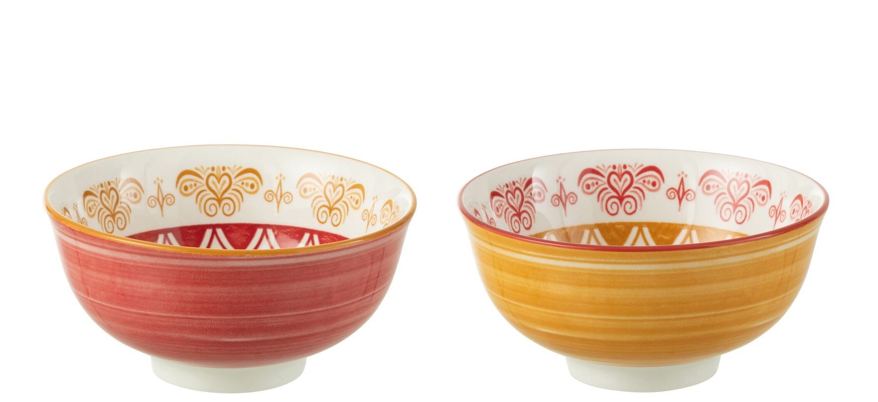 Set 2ks barevná porcelánová miska Bowl Jam - Ø11*5 cm/ 220ml