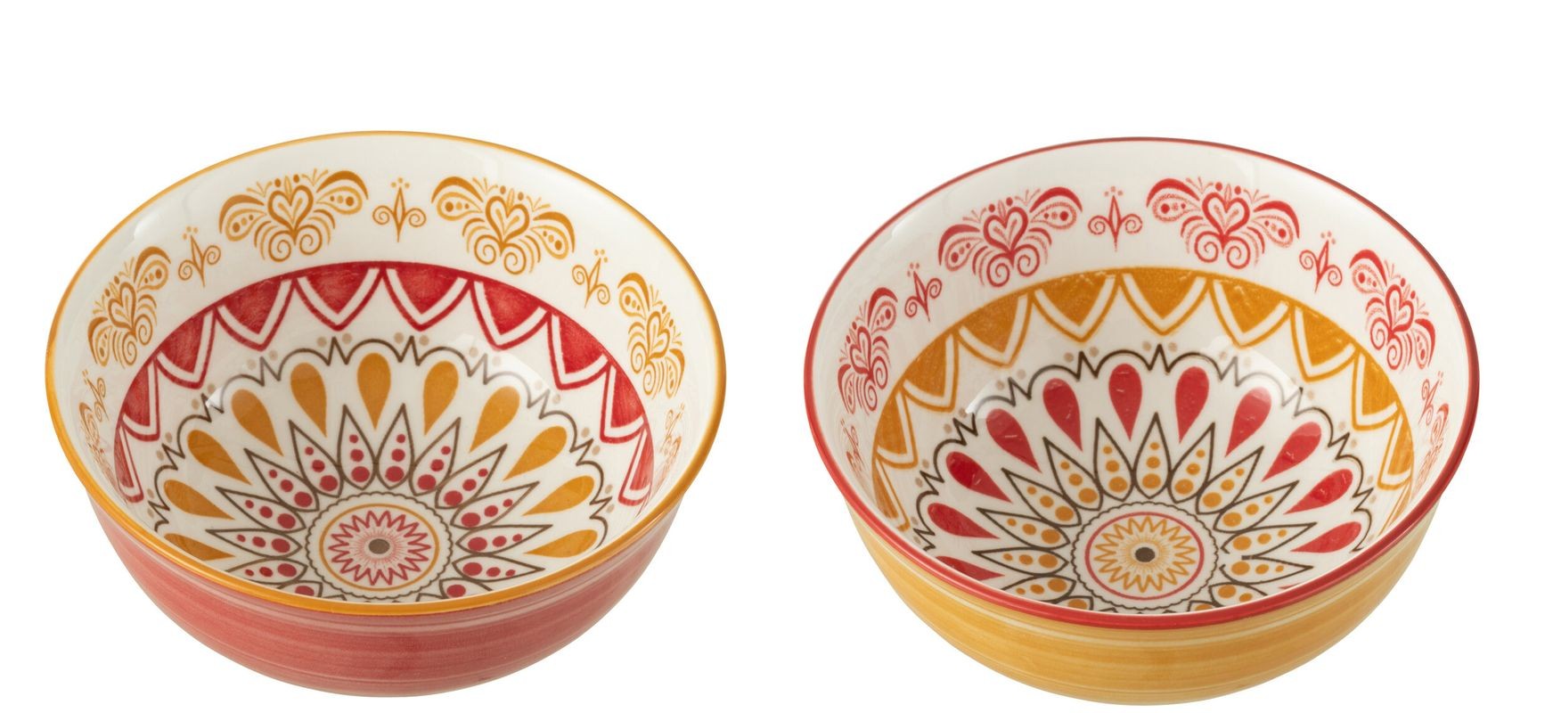 Set 2ks barevná porcelánová miska Bowl Jam - Ø11*5 cm/ 220ml