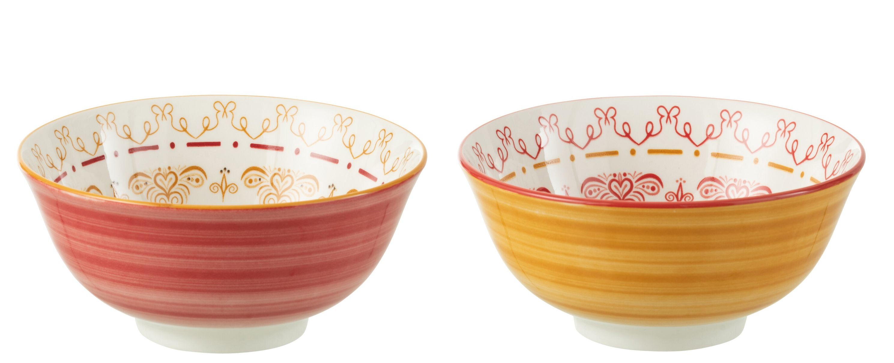 Set 2ks barevná porcelánová miska Bowl Jam - Ø15*7cm/ 570ml J-Line by Jolipa