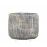 Opálovo-zlatý cementový obal na květináč Noyon - Ø 14,5*12cm Materiál: cementová směsBarva: opálovo zlatá antik, šedá, černá