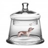 Skleněná dóza s jezevčíkem Dachshund Love - Ø 12*13 cm 