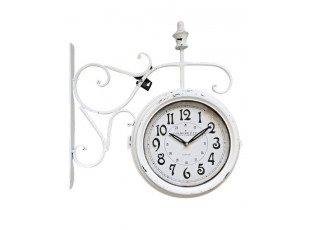 Krémové antik nástěnné hodiny Double - 44*Ø 28*10* 44 cm
