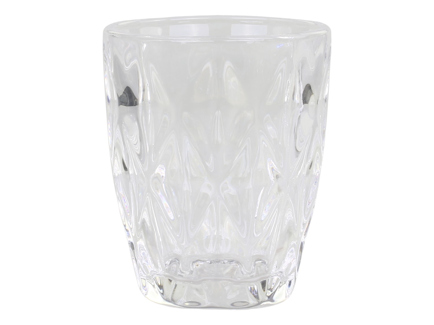 Sklenička ze silnějšího skla s dekorem Diamond cut - Ø8*10 cm 