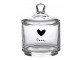 Skleněná dóza se srdíčkem Love Birds - Ø 10*13 cm