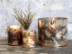 Mocca antik skleněný svícen na čajovou svíčku Grindi - Ø 9*10 cm