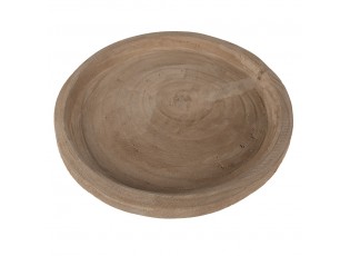 Přírodní dekorativní dřevěná servírovací mísa/talíř - Ø 26*3 cm