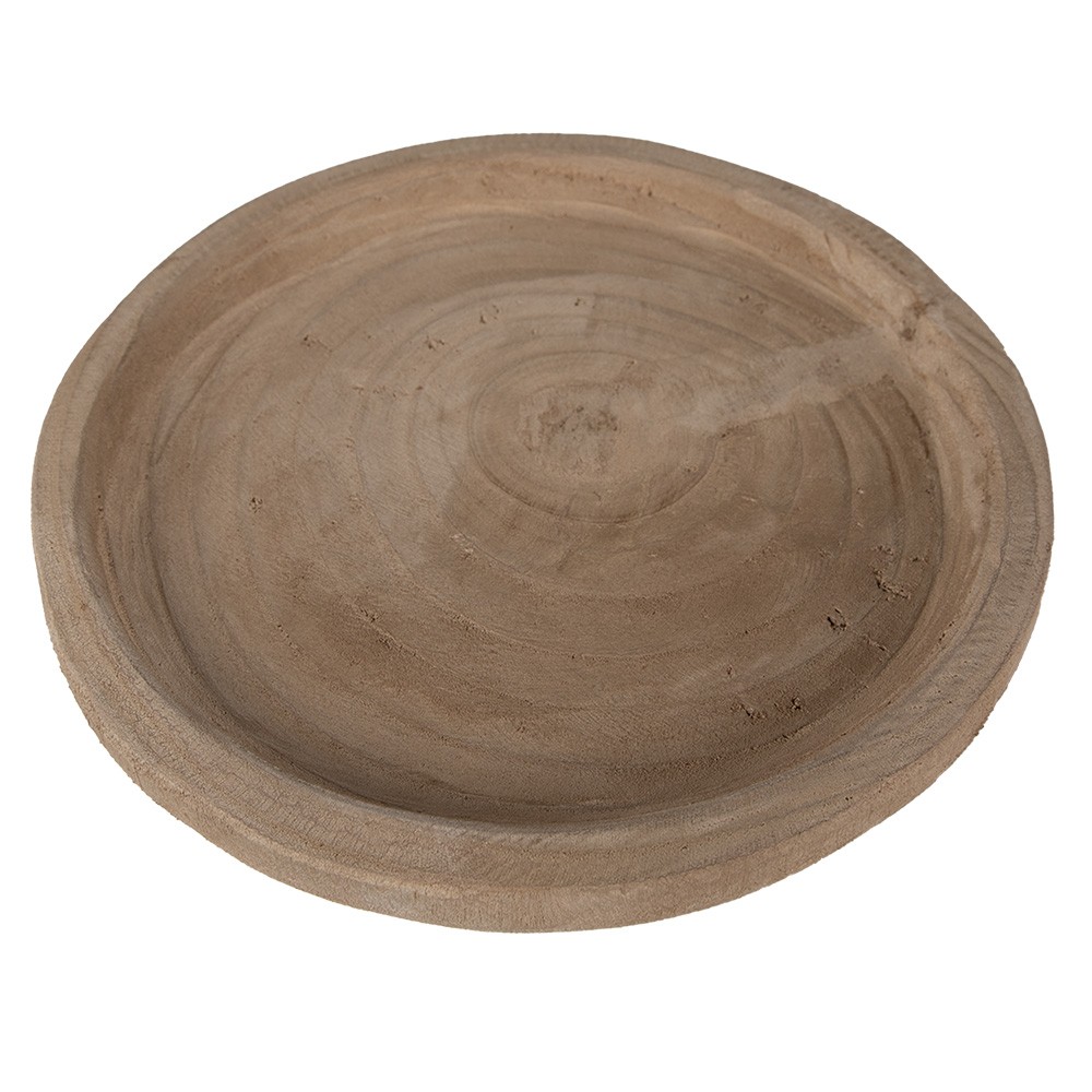 Přírodní dekorativní dřevěná servírovací mísa/talíř - Ø 26*3 cm