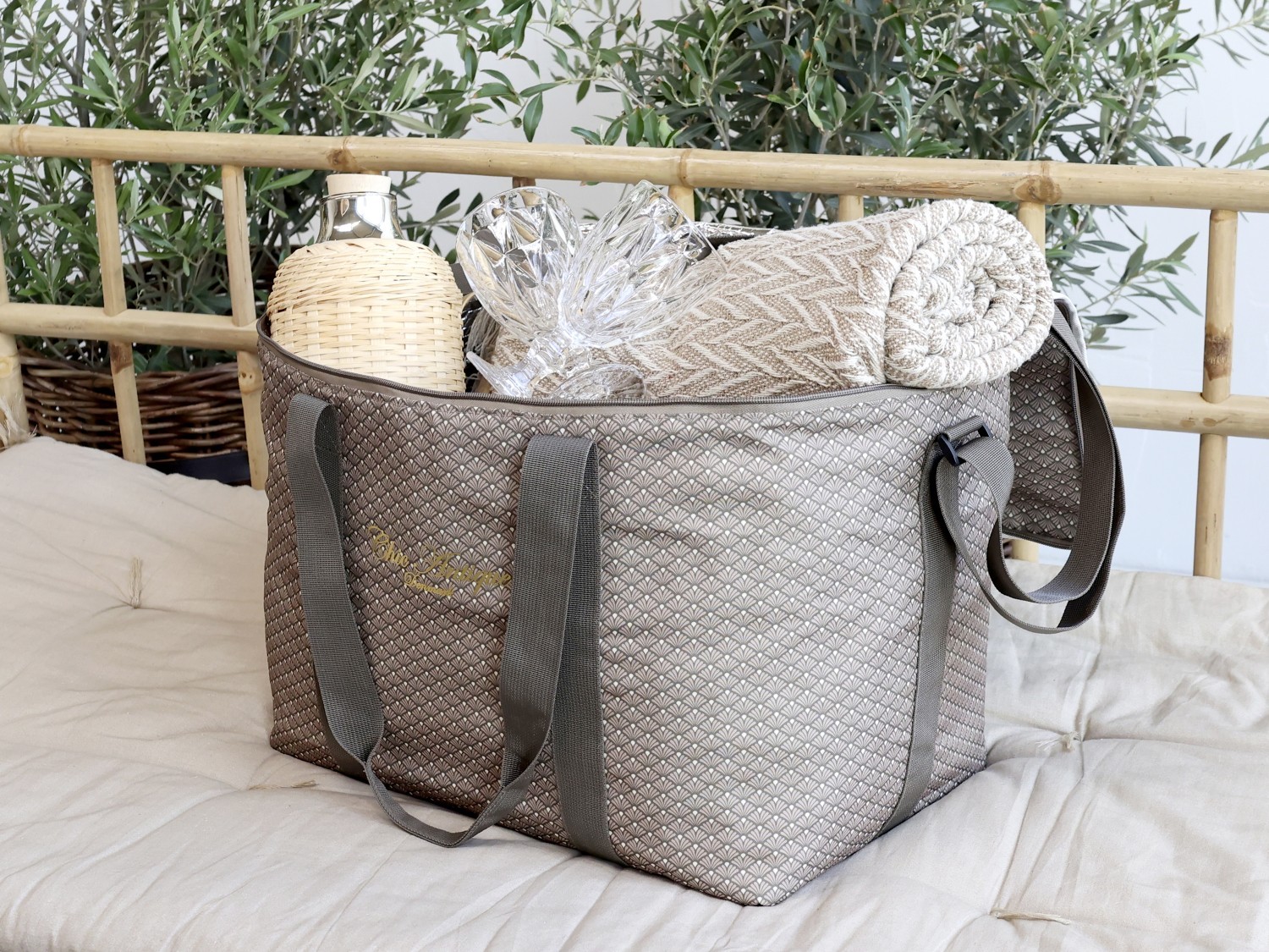 Veliká mocca cestovní termotaška s popruhem Pessac Cooler - 44*27*32cm