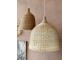Přírodní antik závěsné světlo s ratanovým stínidlem Lamp rattan - Ø 60*60cm/ E27/ 40W