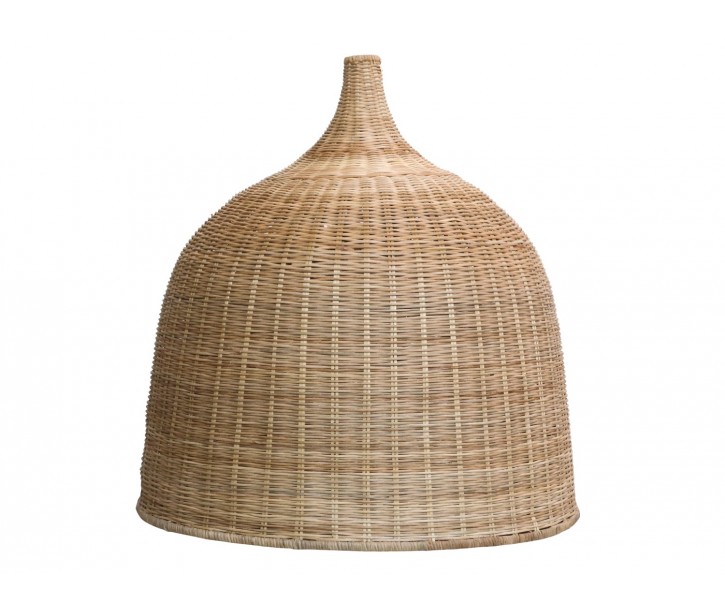 Přírodní antik závěsné světlo s ratanovým stínidlem Lamp rattan - Ø 60*60cm/ E27/ 40W