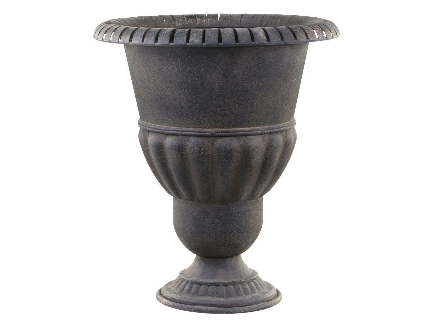 Granitový antik obal na květináč/ váza ve tvaru číše Frenchie - Ø 42*49cm Chic Antique