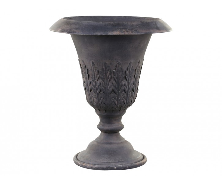 Granitový antik obal na květináč/ váza ve tvaru číše Frenchie - Ø 35*43cm