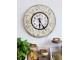 Béžové antik nástěnné hodiny Rose de Provence – 34*3cm/ 1*AA