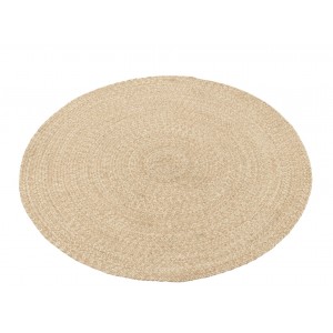 Venkovní přírodně-krémový kulatý koberec Miami Outdoor S - Ø 118 cm