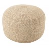 Venkovní přírodně-krémový kulatý puf Miami Outdoor - Ø 50*35 cm