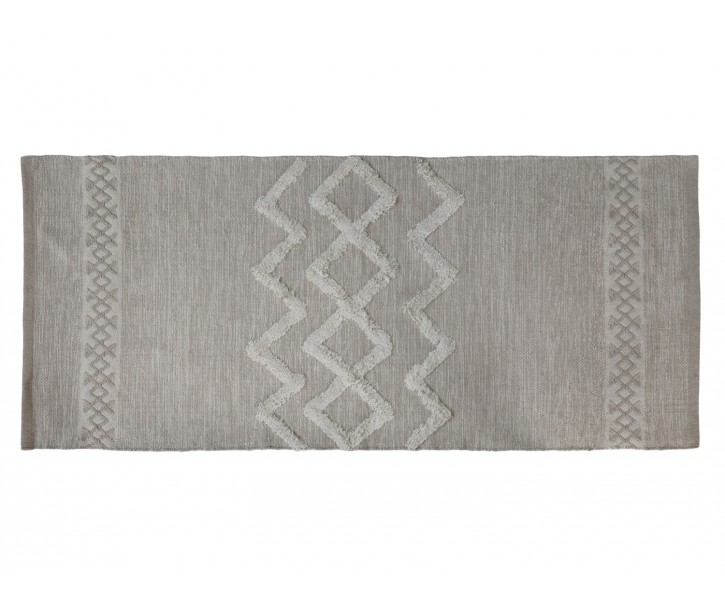 Béžový bavlněný koberec s ornamenty Rug pattern - 70*150 cm