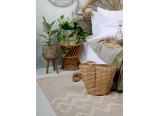 Béžový bavlněný koberec s ornamenty Rug pattern - 70*150 cm