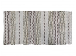 Béžový bavlněný koberec s ornamenty Rug stripes - 70*150 cm