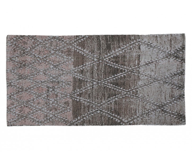 Růžový koberec s ornamenty Rug French print dusty rose - 70*160cm