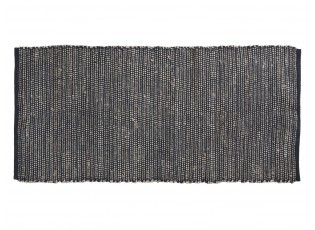 Černý antik bavlněný koberec s ornamenty Rug black - 75*160 cm