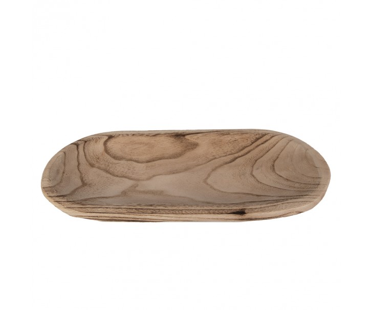 Přírodní dřevěná servírovací mísa/talíř - 40*18*4 cm