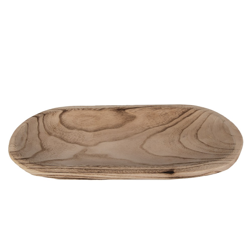 Přírodní dřevěná servírovací mísa/talíř - 40*18*4 cm