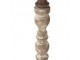 Béžový antik dřevěno-kovový svícen Nicolle - Ø 17*51 cm